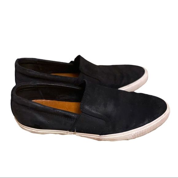 Frye Men’s Black Leather Slip On Sneaker Shoes Size 11.5 - Picture 6 of 13